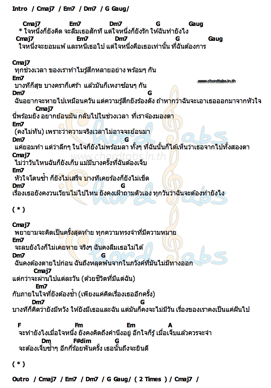 คอร์ด ซ้ำ (Repeat) LAZYLOXY x Ammy The Bottom Blues