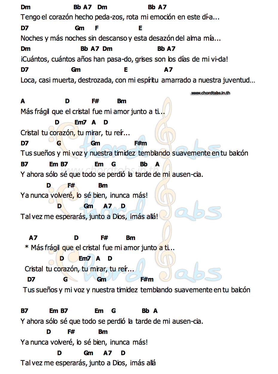 คอร์ด Cristal Mercedes Sosa