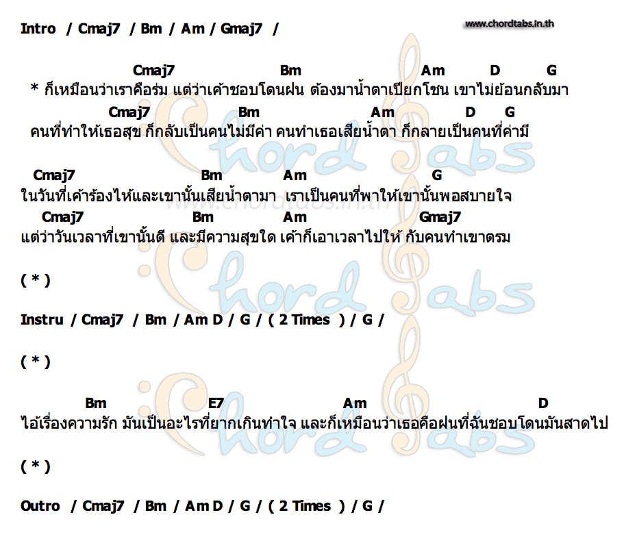 คอร์ด ร่มกับฝน JAO