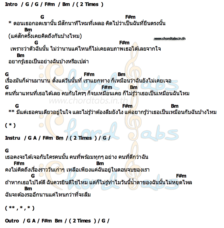 คอร์ด ตอนเธอกอดเขา CHAMEEN