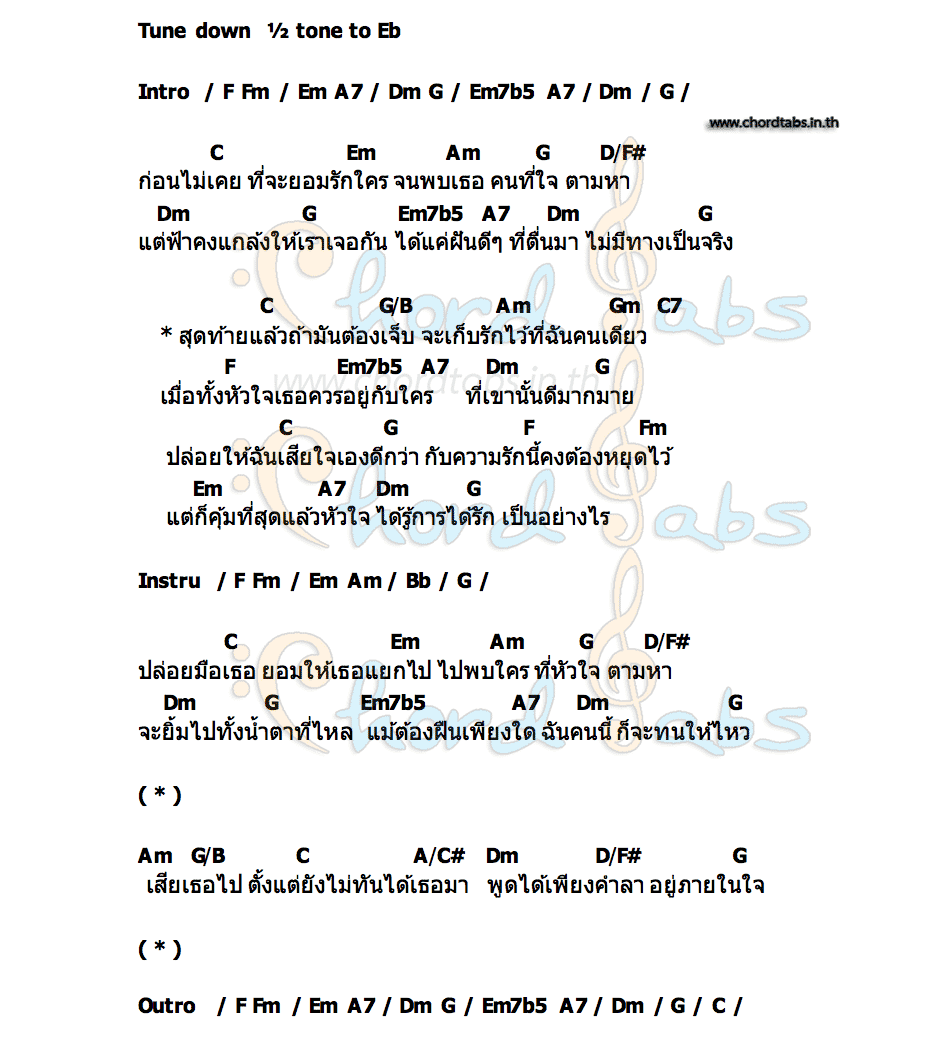 คอร์ด รักที่ต้องหยุดไว้ (Let’s End This) Jackie Jackrin