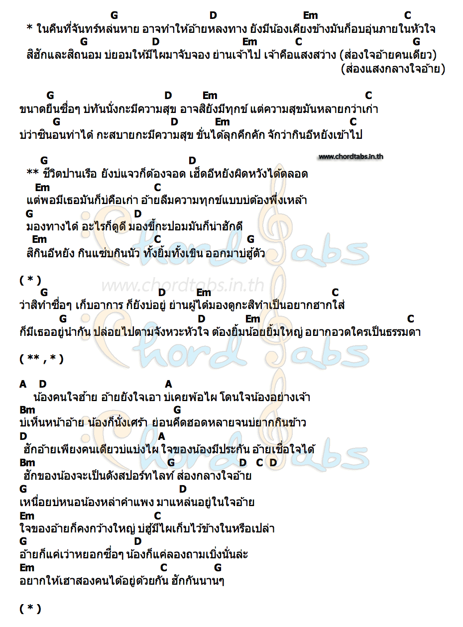 คอร์ด เธอคือแสงสว่าง พร้อม ราชภัทร