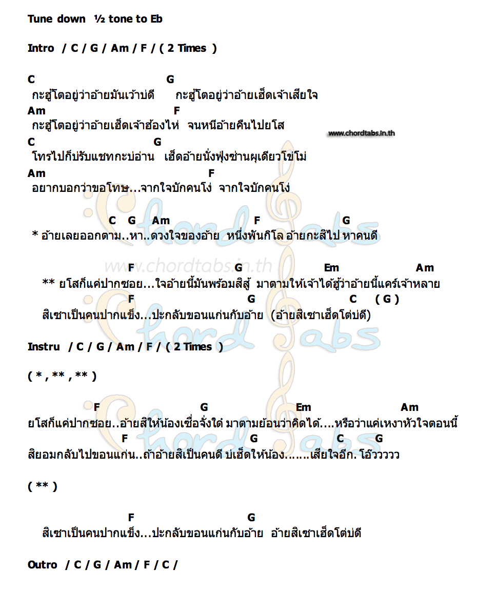 คอร์ด ยโสแค่ปากซอย แก๊ปเปอร์พีค