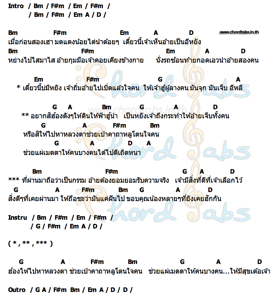 คอร์ด เจ็บอีหลี ช้าง กิตติพงษ์