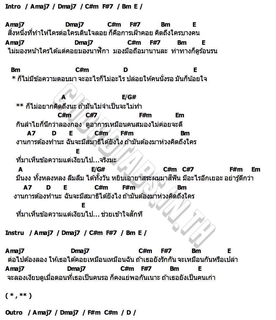 คอร์ด ลำไยลองกอง เบิร์ด ธงไชย แมคอินไตย์