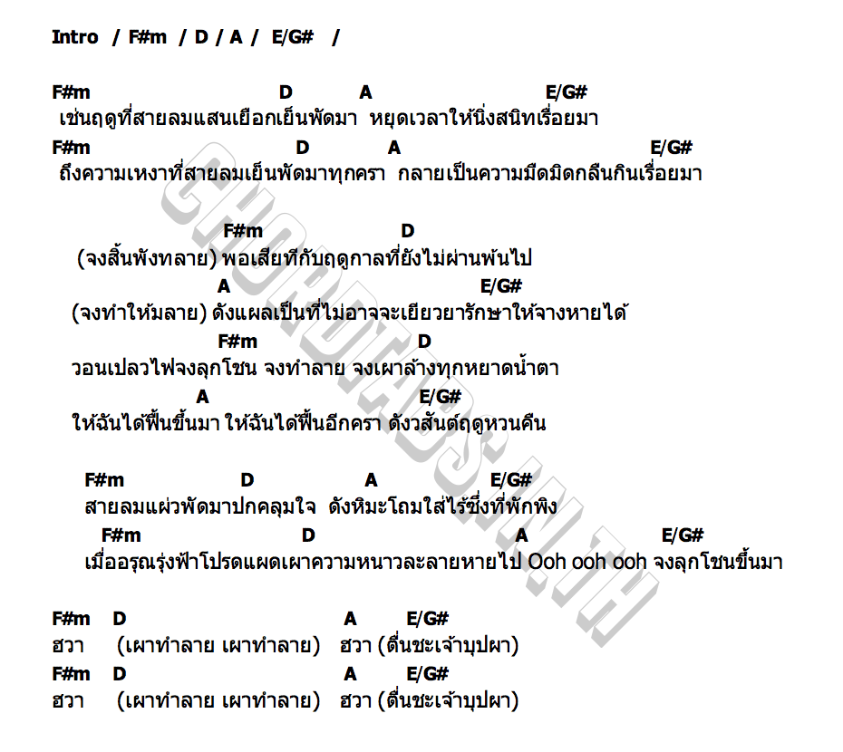 คอร์ด HWAA (วันทองไร้ใจ ver.) Minnie