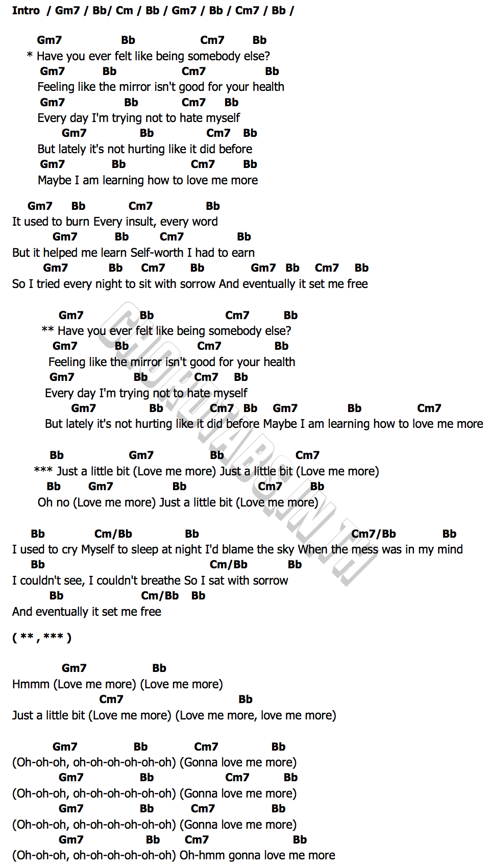 คอร์ด Love Me More Sam Smith L
