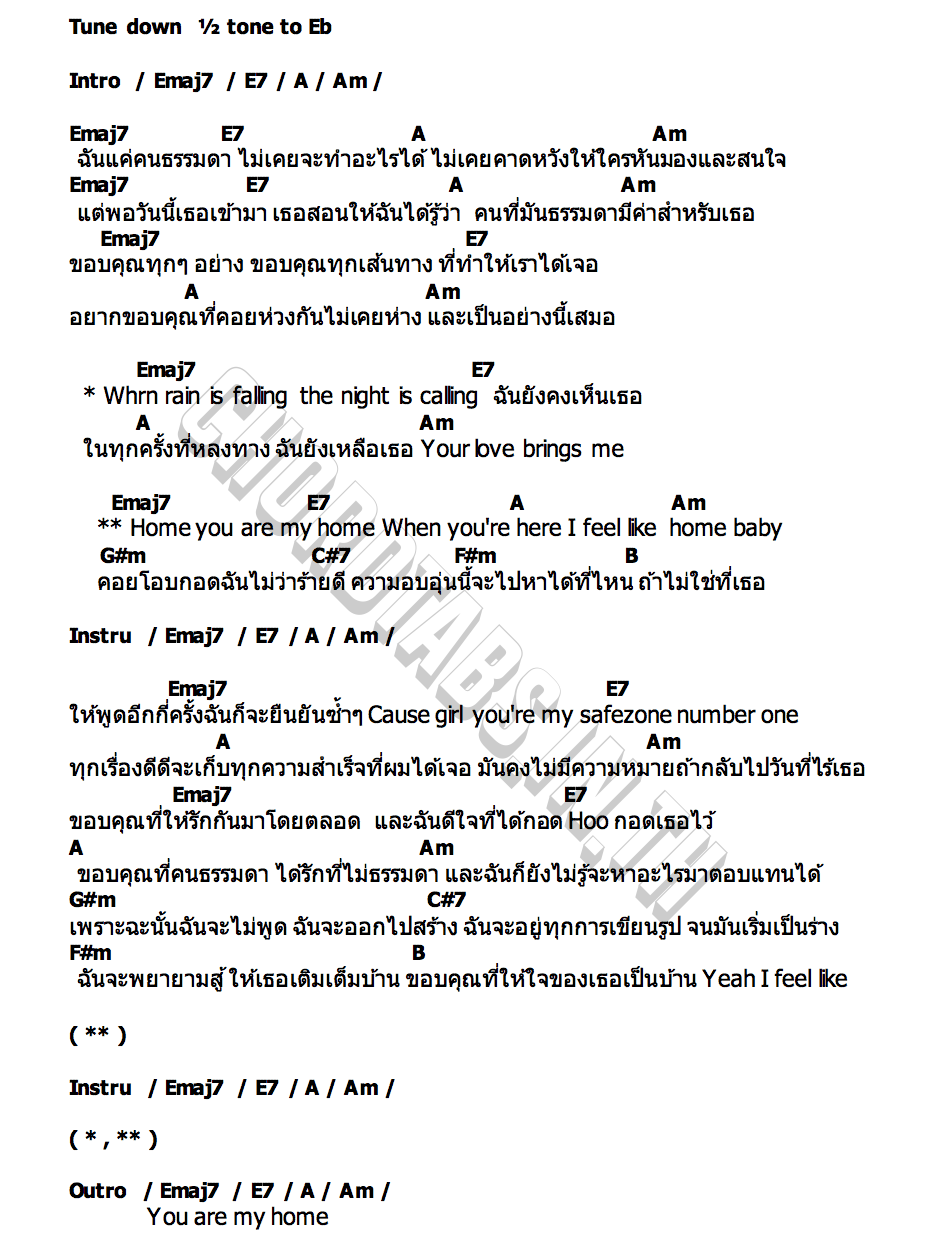 คอร์ด Home Gluf Kanawut