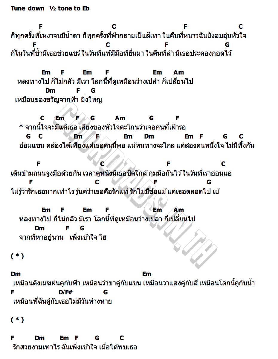 คอร์ด สองคนหนึ่งใจ Chamook x Gug Laolom