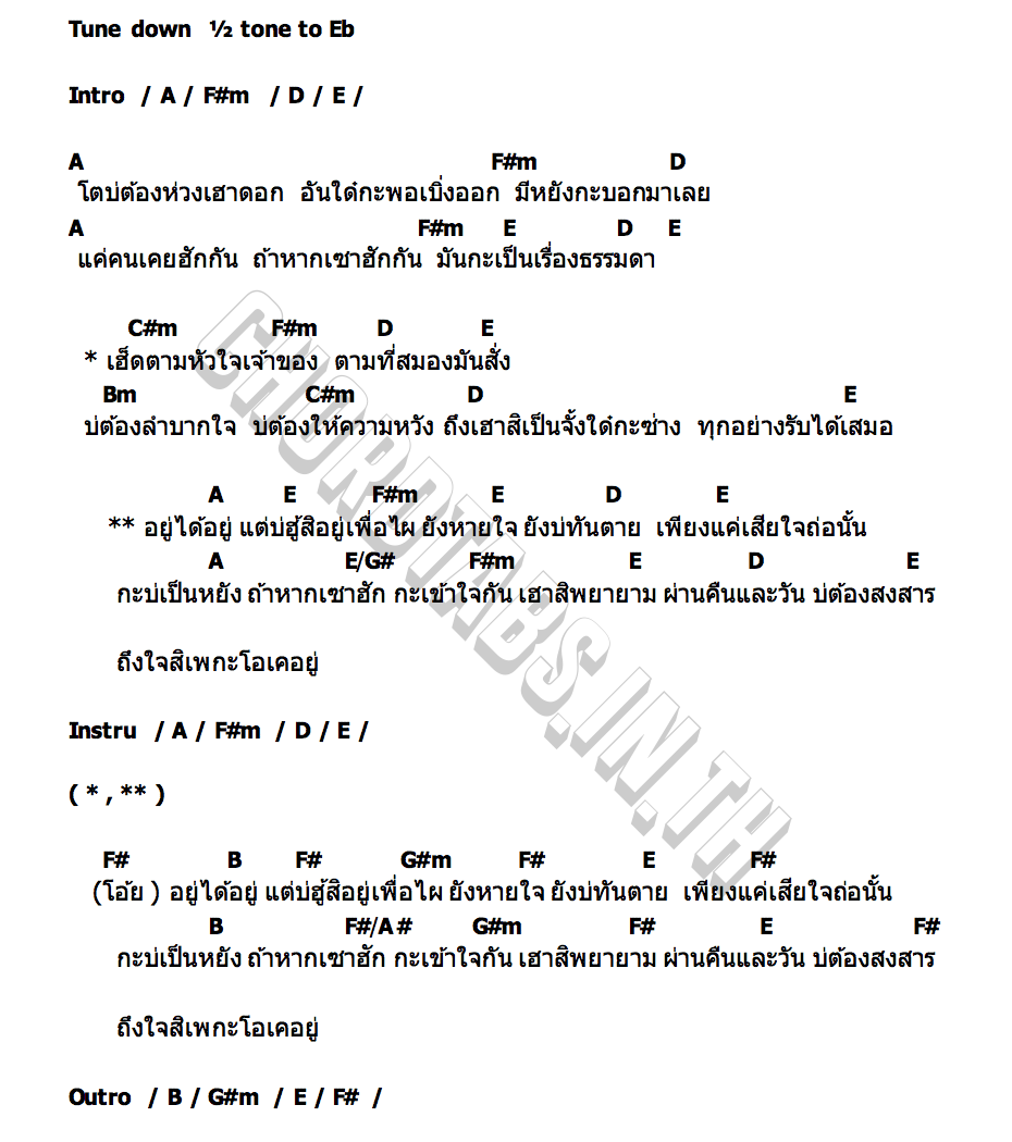 คอร์ด โอเคอยู่ เอ ณภัทร