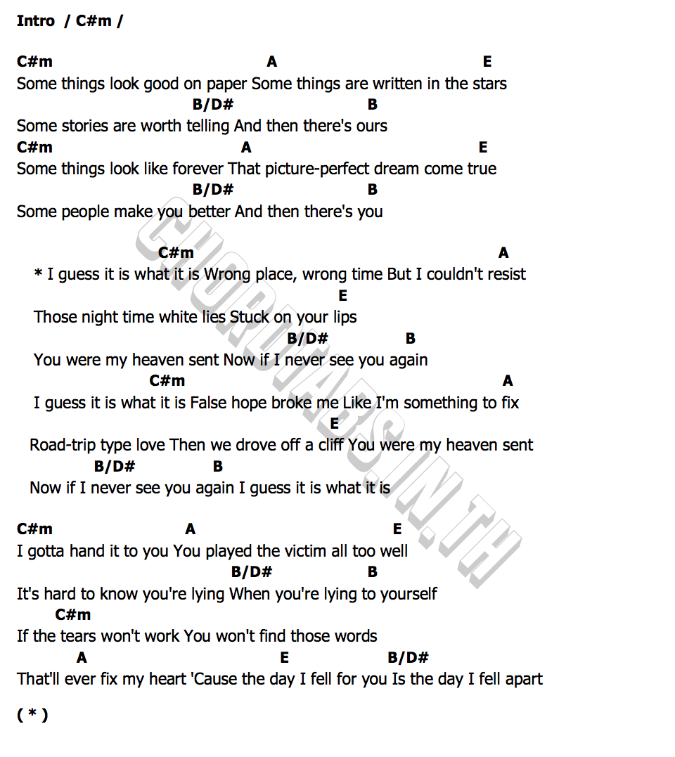 คอร์ด It Is What It Is Jamie Miller