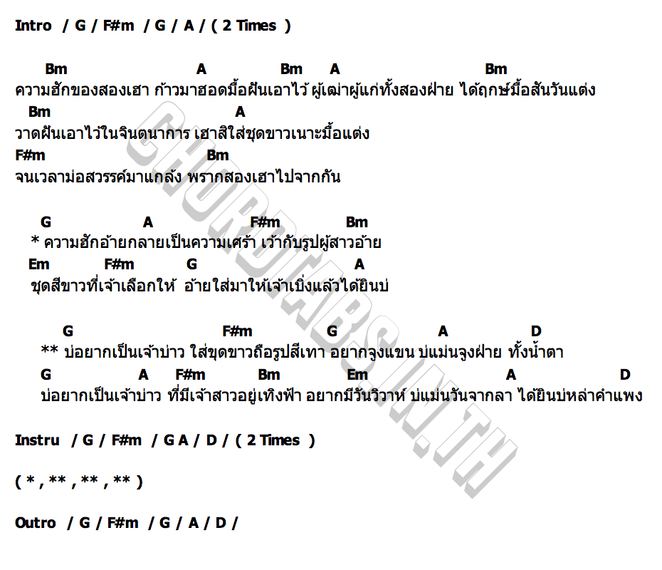 คอร์ด คนเทิงฟ้า โจ ธวัชชัย