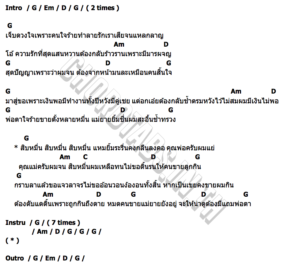 คอร์ด สิบหมื่น ศรัณยู วงษ์กระจ่าง