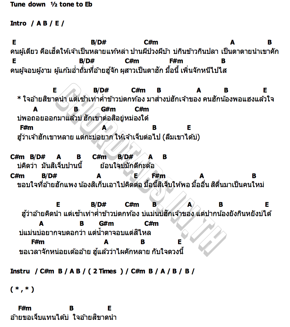 คอร์ด ใจสิขาดนำ ต้น ปากเซ  สิริพร ศรีประเสริฐ