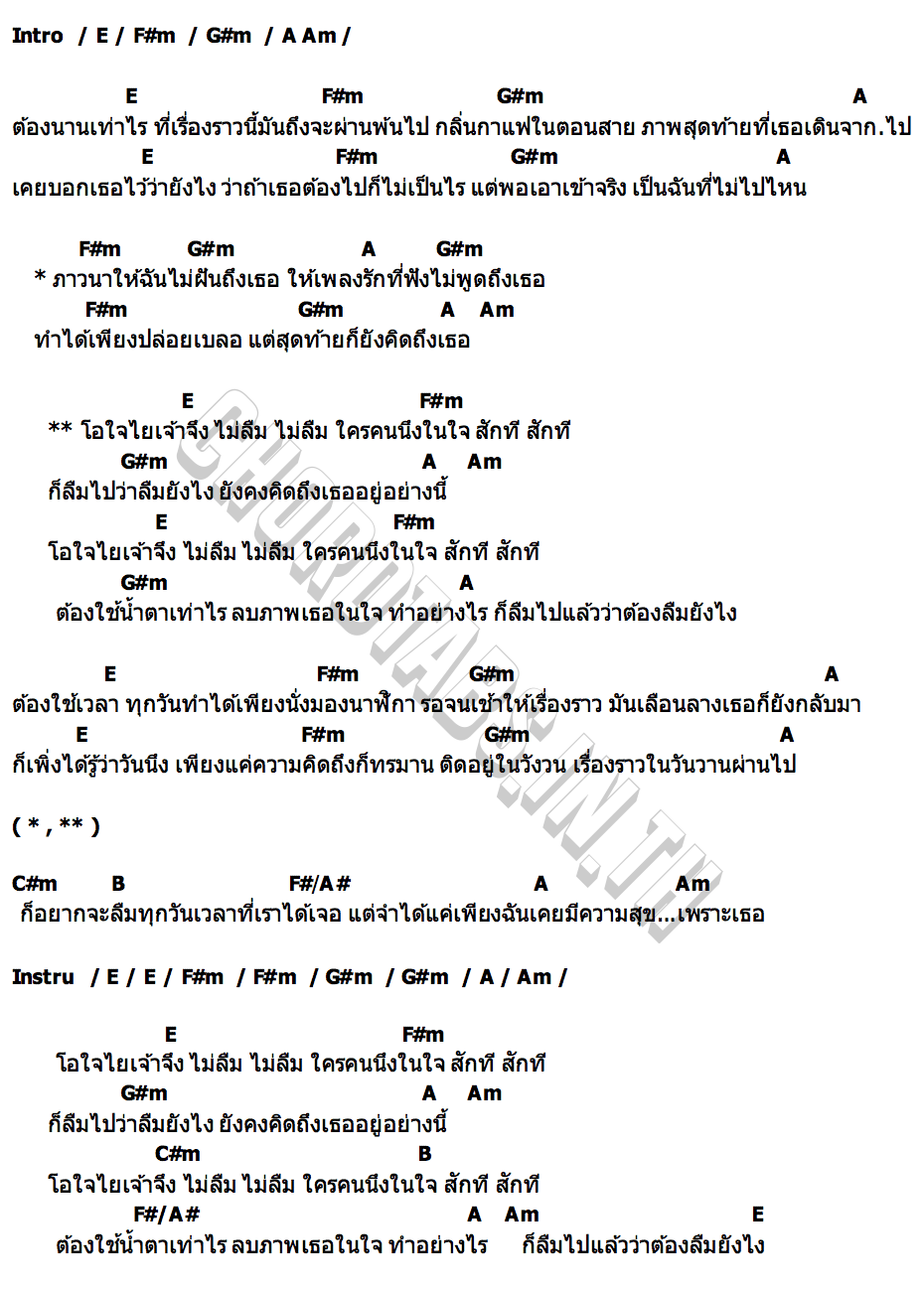คอร์ด ลืมไปแล้วว่าลืมยังไง (Fade)【Live Session】 Jeff Satur x MEAN