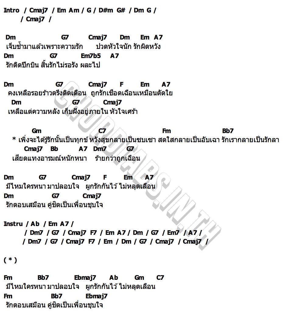 คอร์ด หัวใจเหิร (Love Flew Away) VARITDA