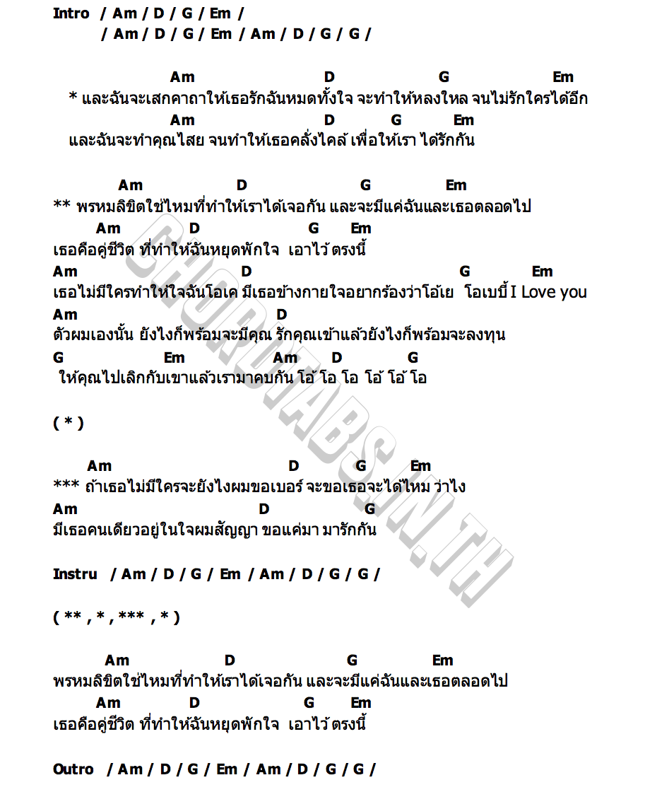 คอร์ด คุณไสย วง CHARE