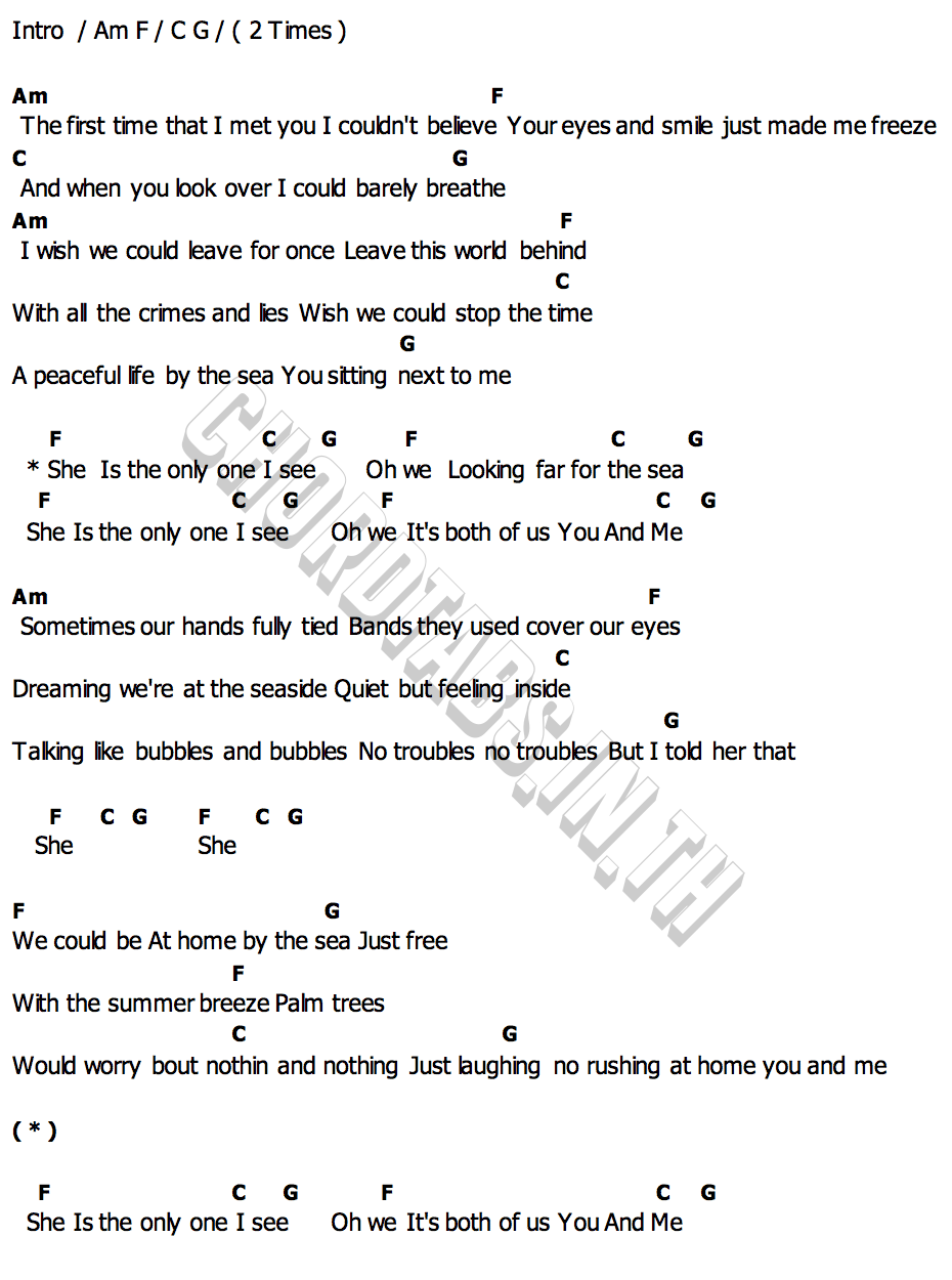 คอร์ด You and Me INTO1 Patrick