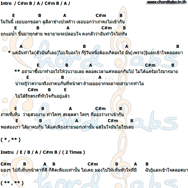 คอร์ด รักกันที่ Data