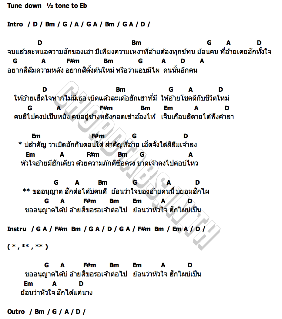 คอร์ด ขออนุญาตฮัก มิน กันตพัฒน์