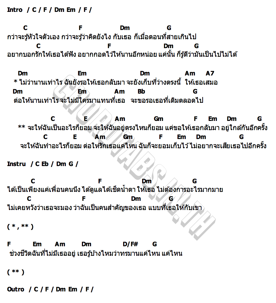 คอร์ด ยอม เกี๊ยก วัทธิกร เพิ่มทรัพย์หิรัญ