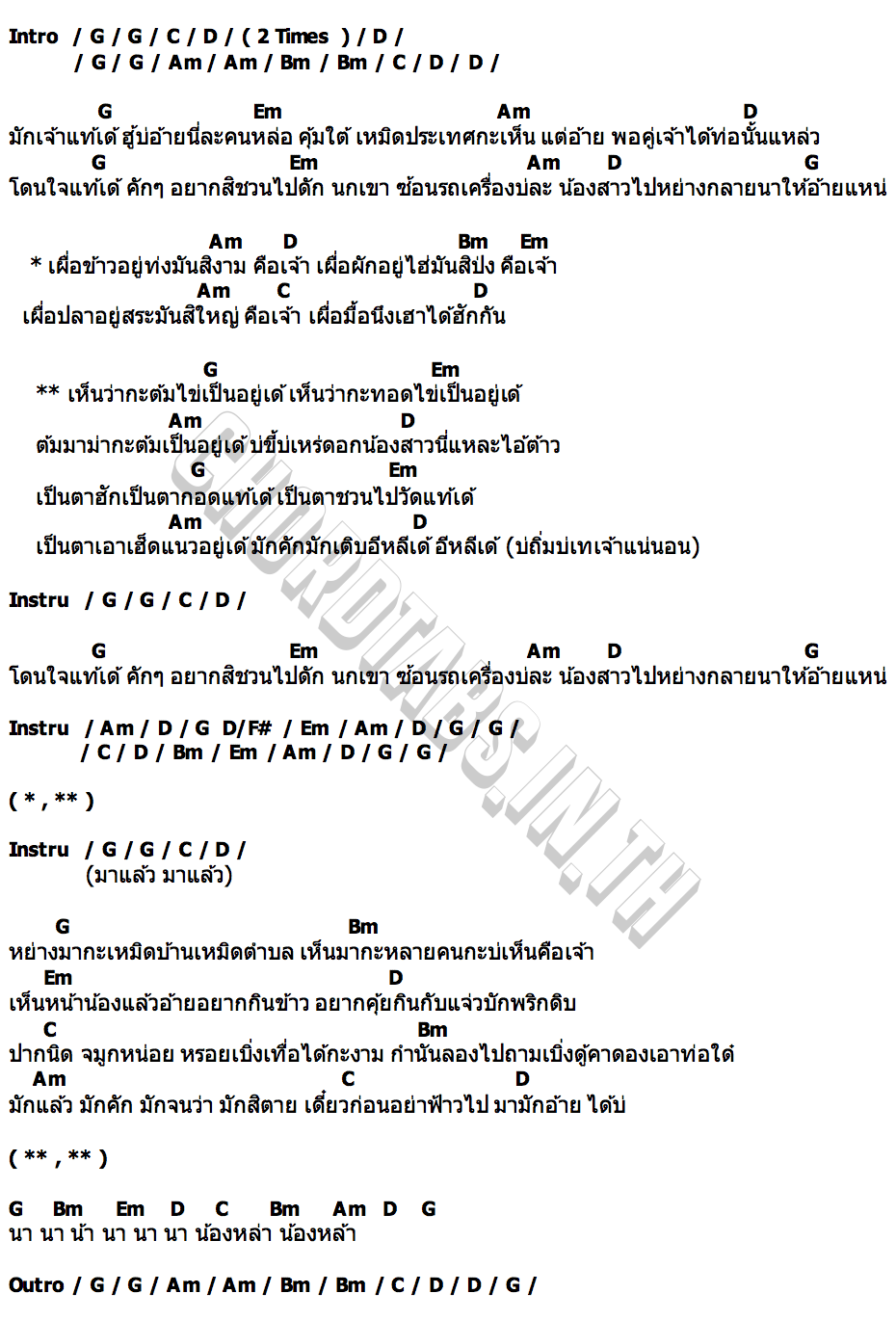 คอร์ด แท้เด้ โอม พรชนะ