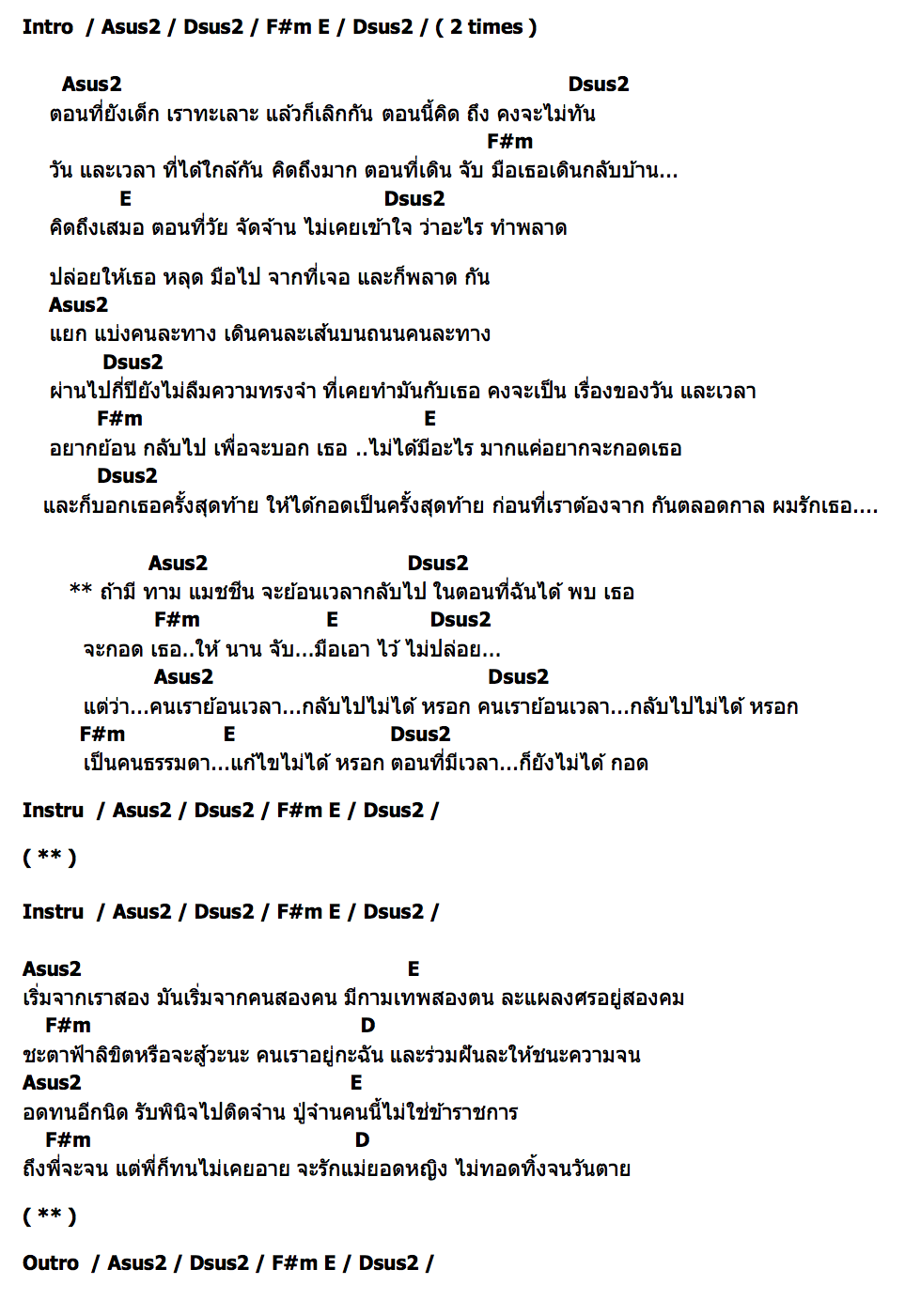 คอร์ด Timemachine Fineday