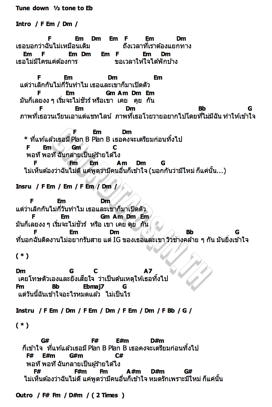 คอร์ด PLAN B (แผนสำรอง) CHAMP NORMAN