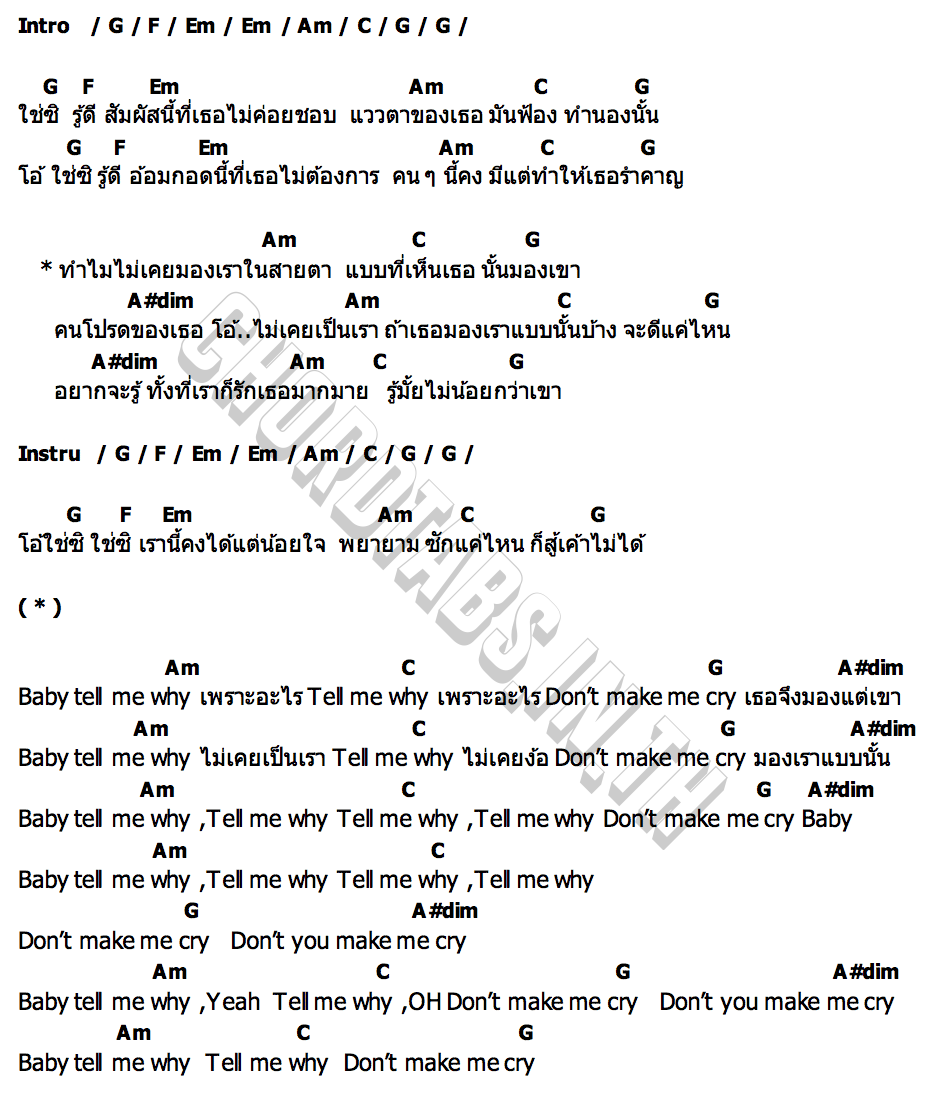 คอร์ด คนโปรด (Your Favourite) NOTAPOL SRICHOMKWAN