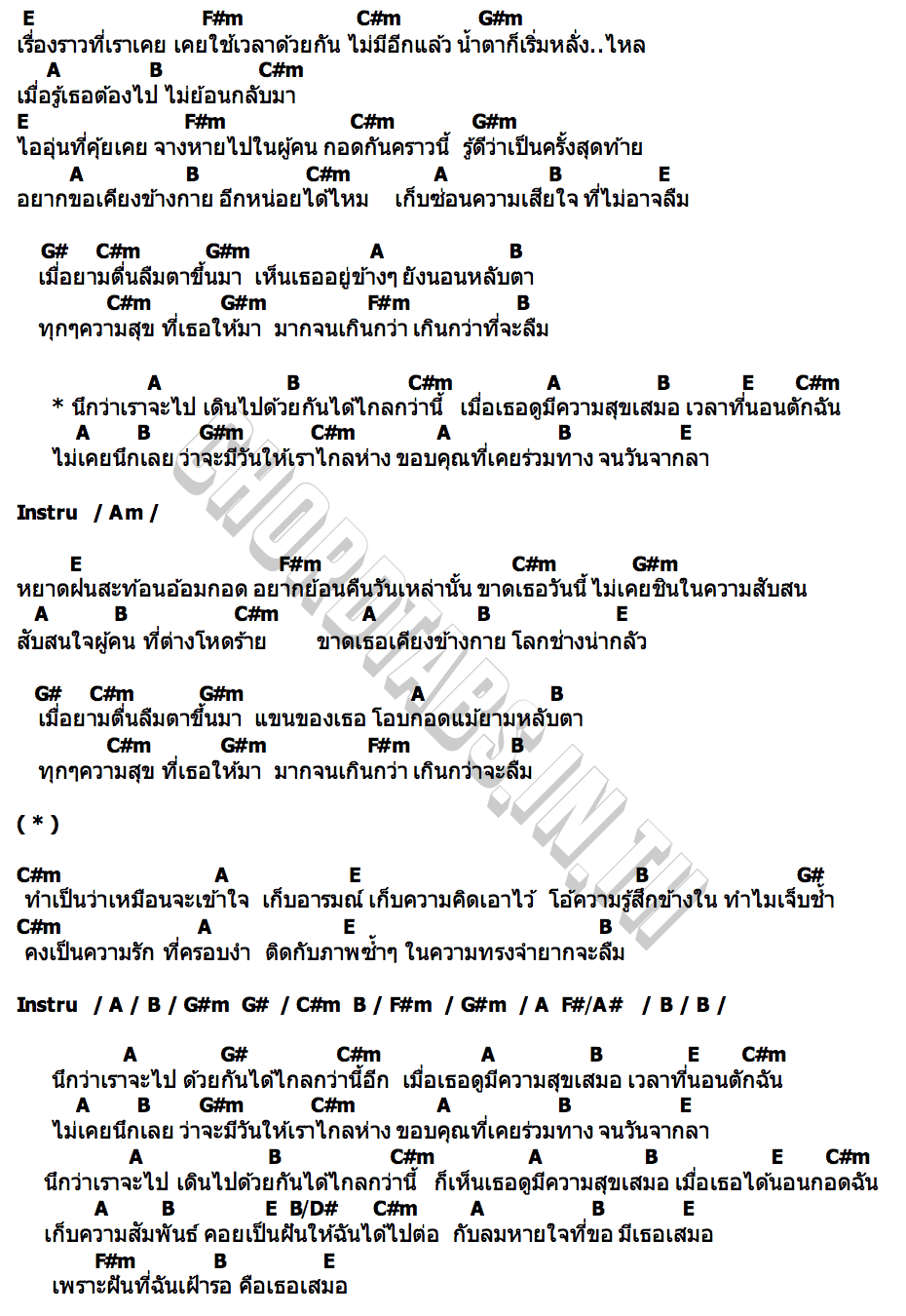 คอร์ด ไม่คาดฝัน Maimhon