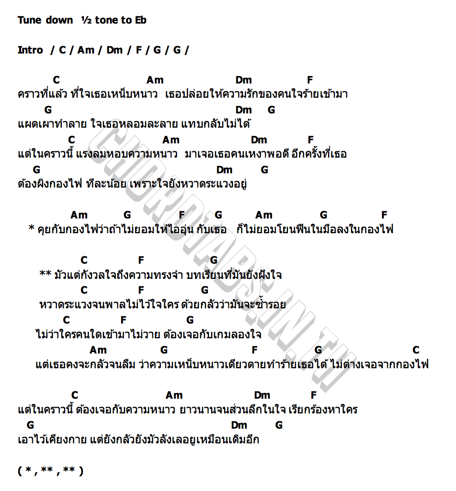 คอร์ด ผิงไฟ BEN MA MORE