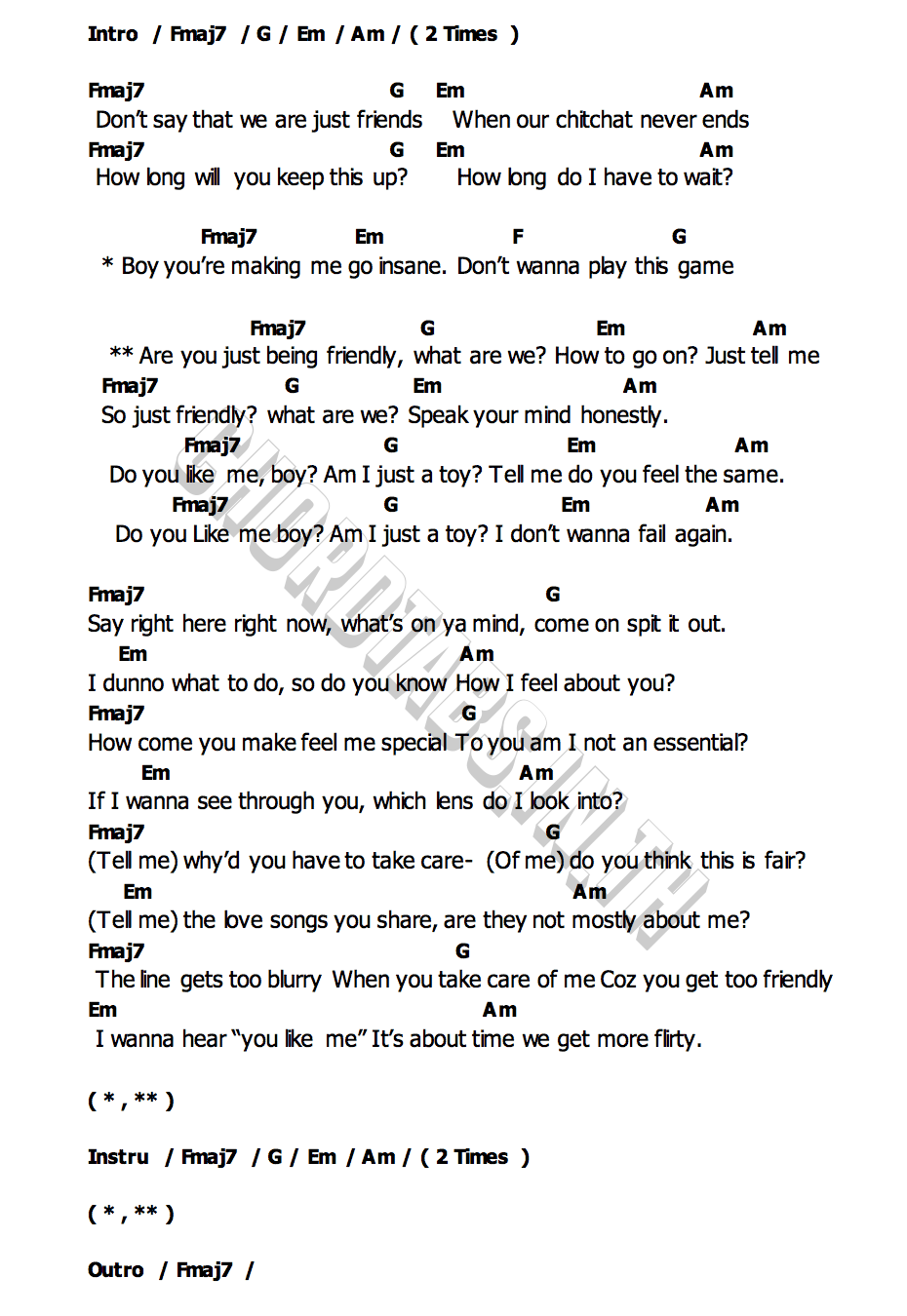 คอร์ด What are we (English ver.) DIDIxDADA