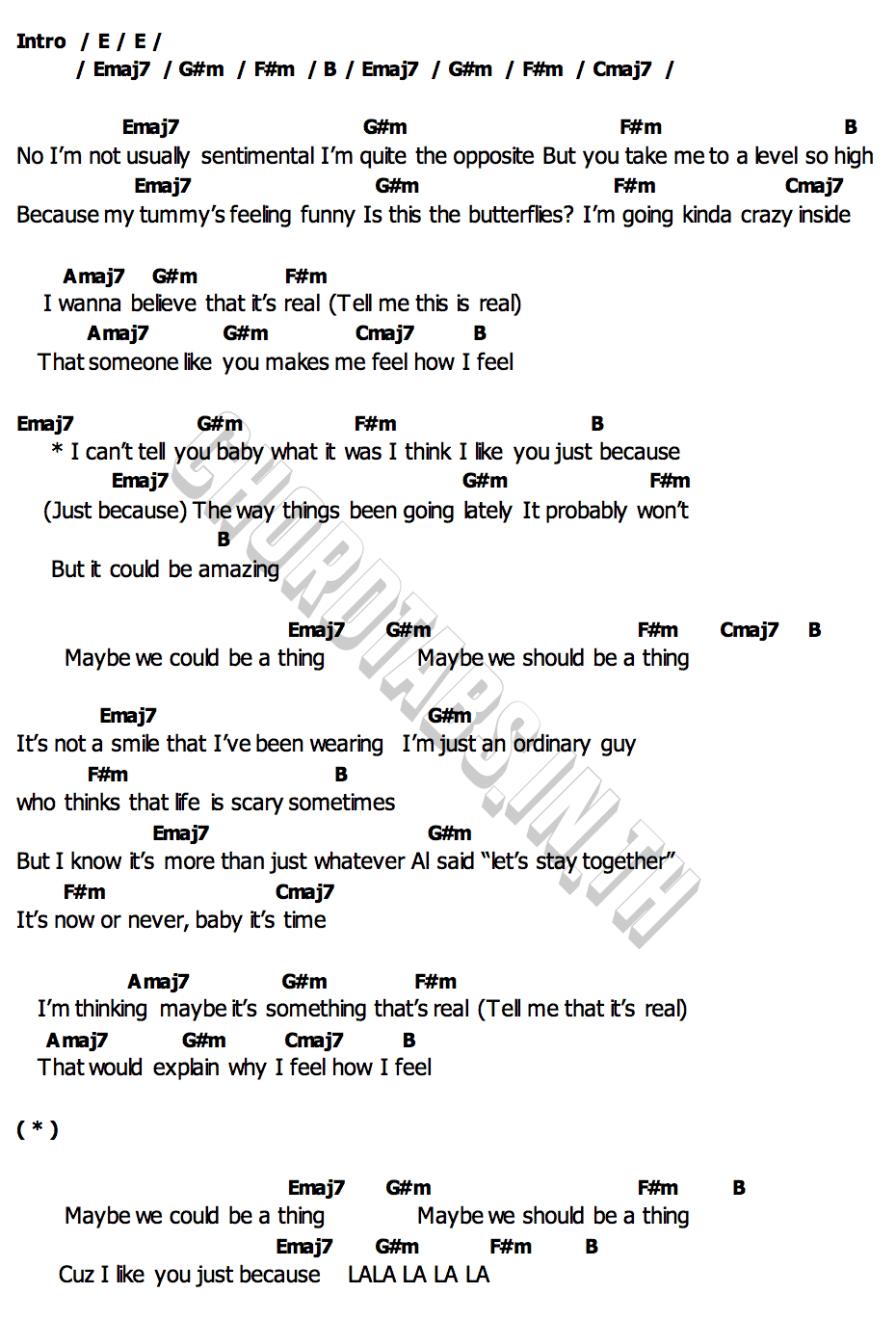 คอร์ด Maybe We Could Be a Thing Jesse Barrera  Michael Carreon  Albert Posis