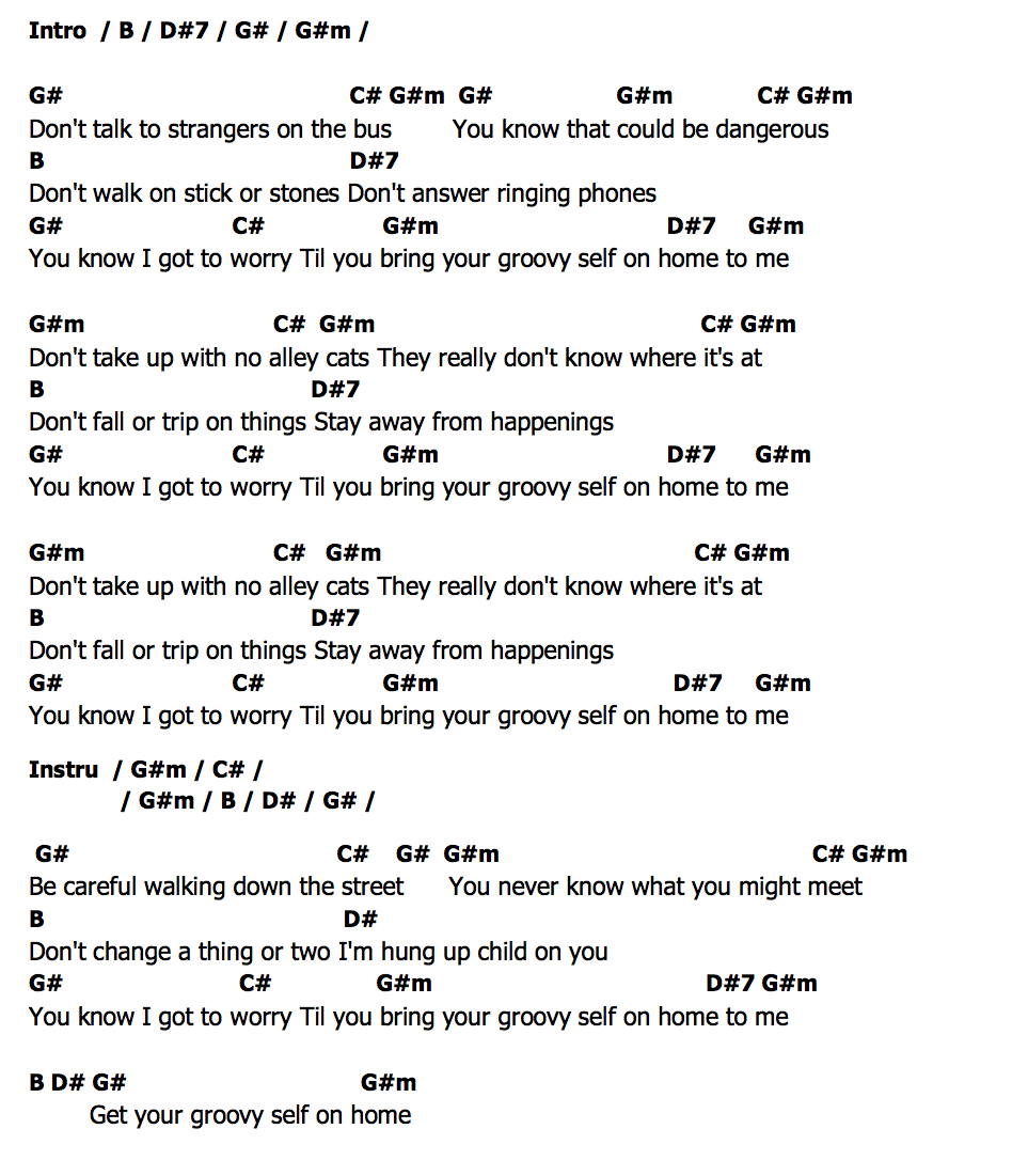 คอร์ด Your Groovy Self Elvis Presley