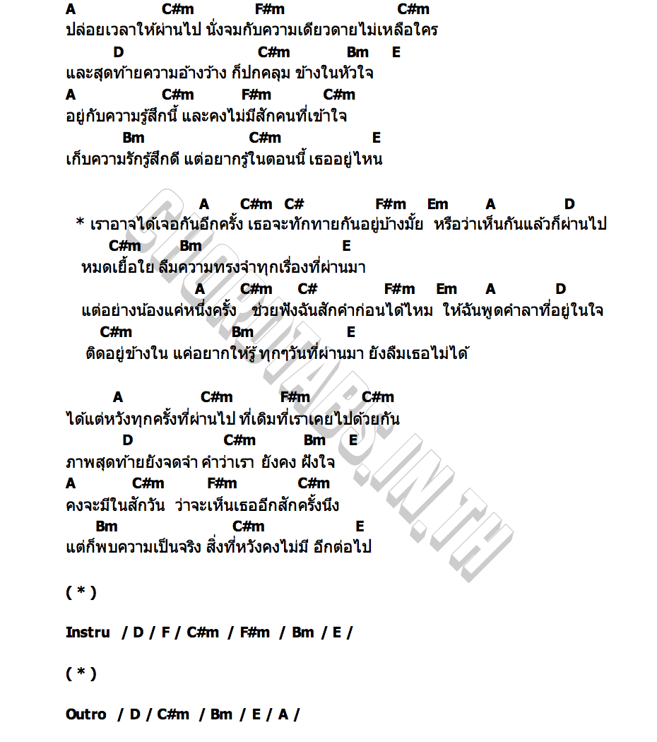 คอร์ด อีกครั้ง(Again) PIYAWAT