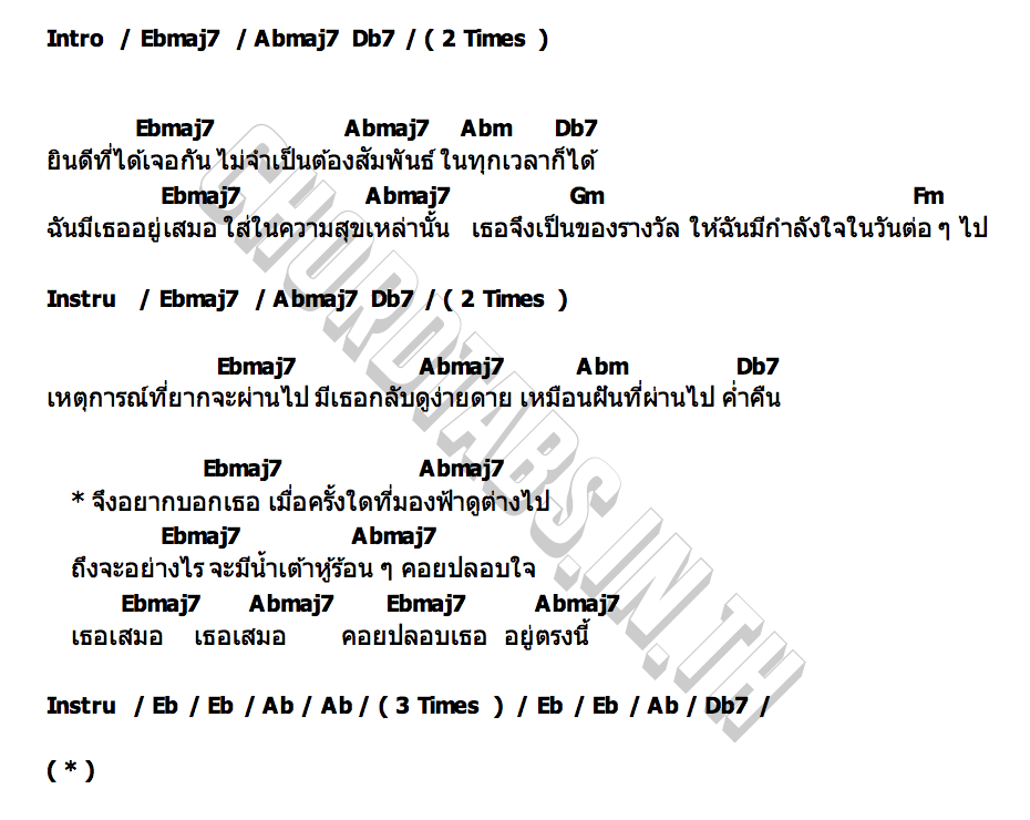 คอร์ด น้ำเต้าหู้ TOFU