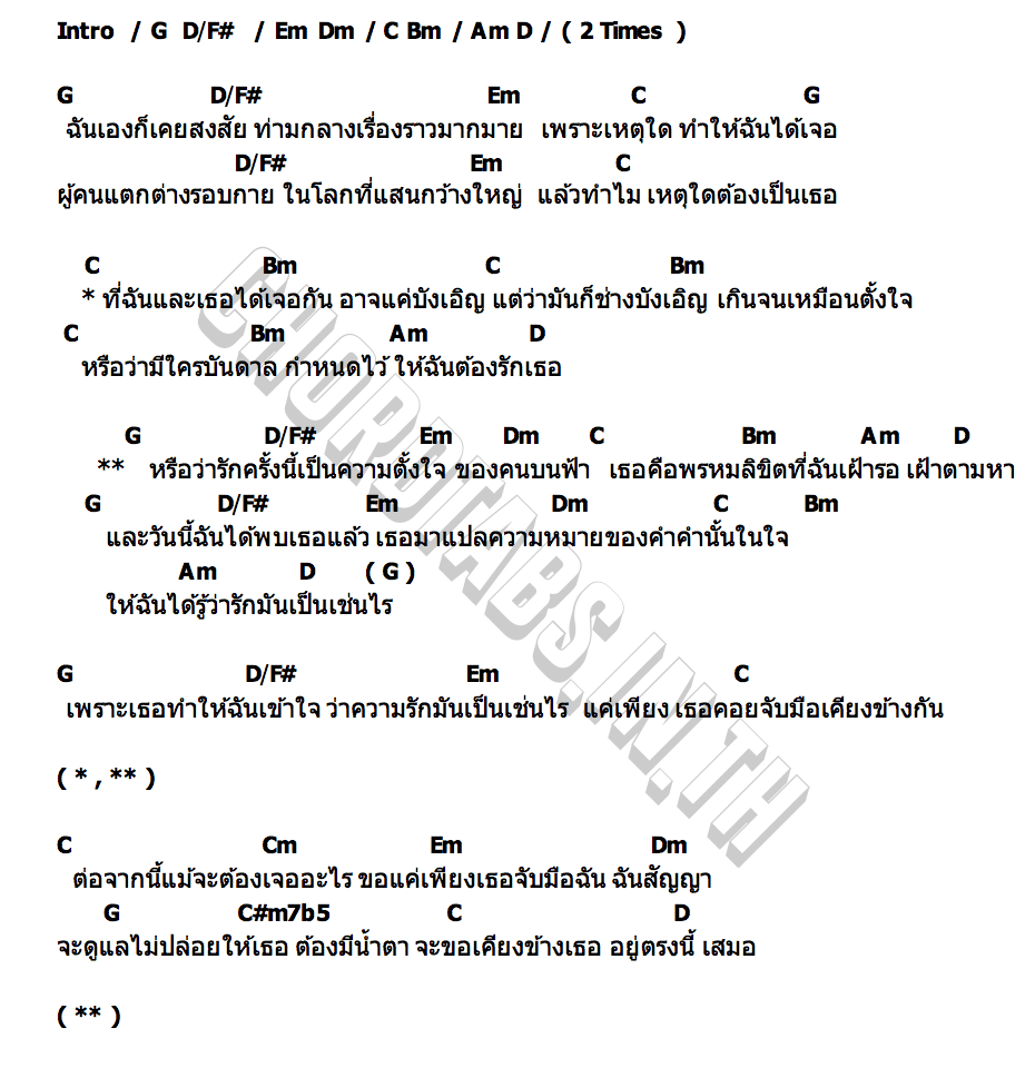 คอร์ด เพราะเธอคือพรหมลิขิต BATMAN