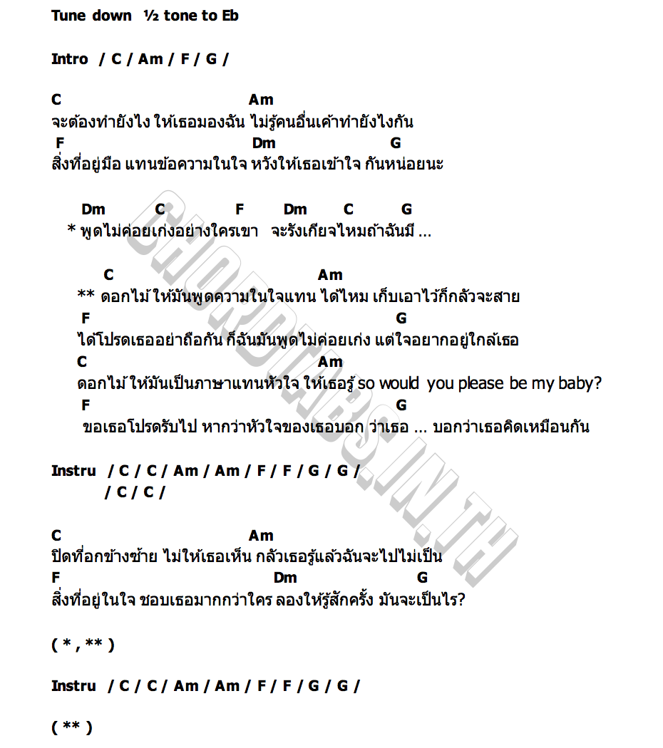 คอร์ด ภาษาดอกไม้ CHALUN