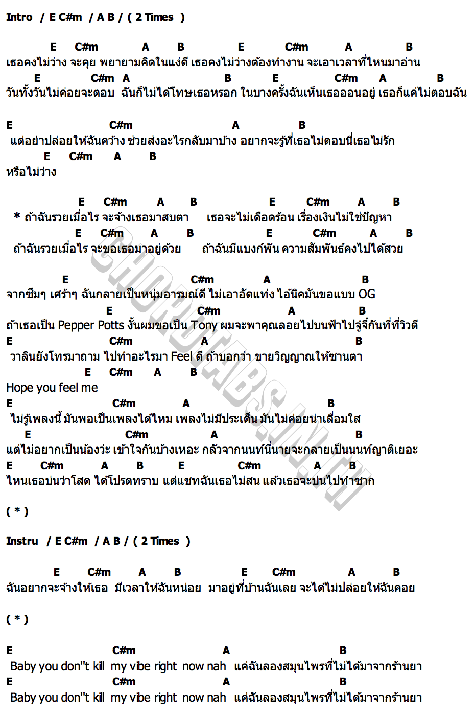 คอร์ด ถ้าฉันรวย NONNY9