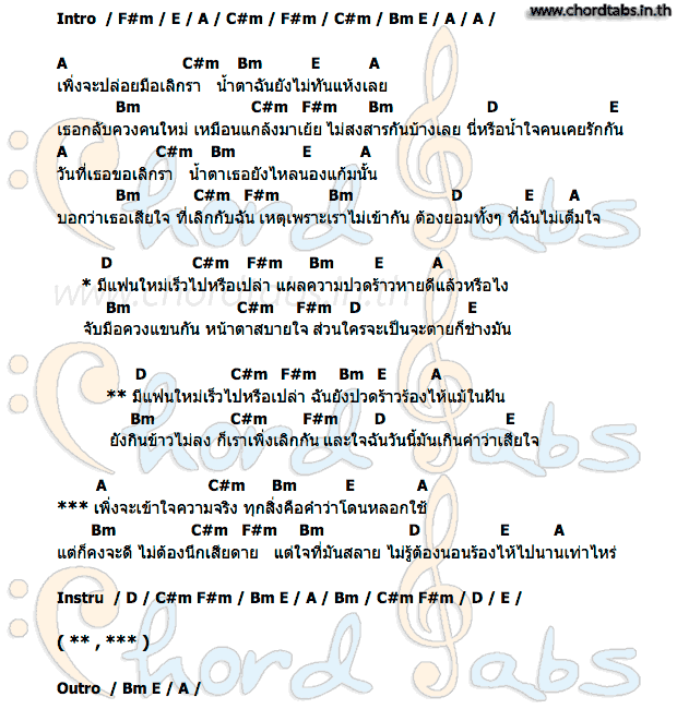 คอร์ด มีแฟนใหม่เร็วไปหรือเปล่า เดียร์ ดารินทร์