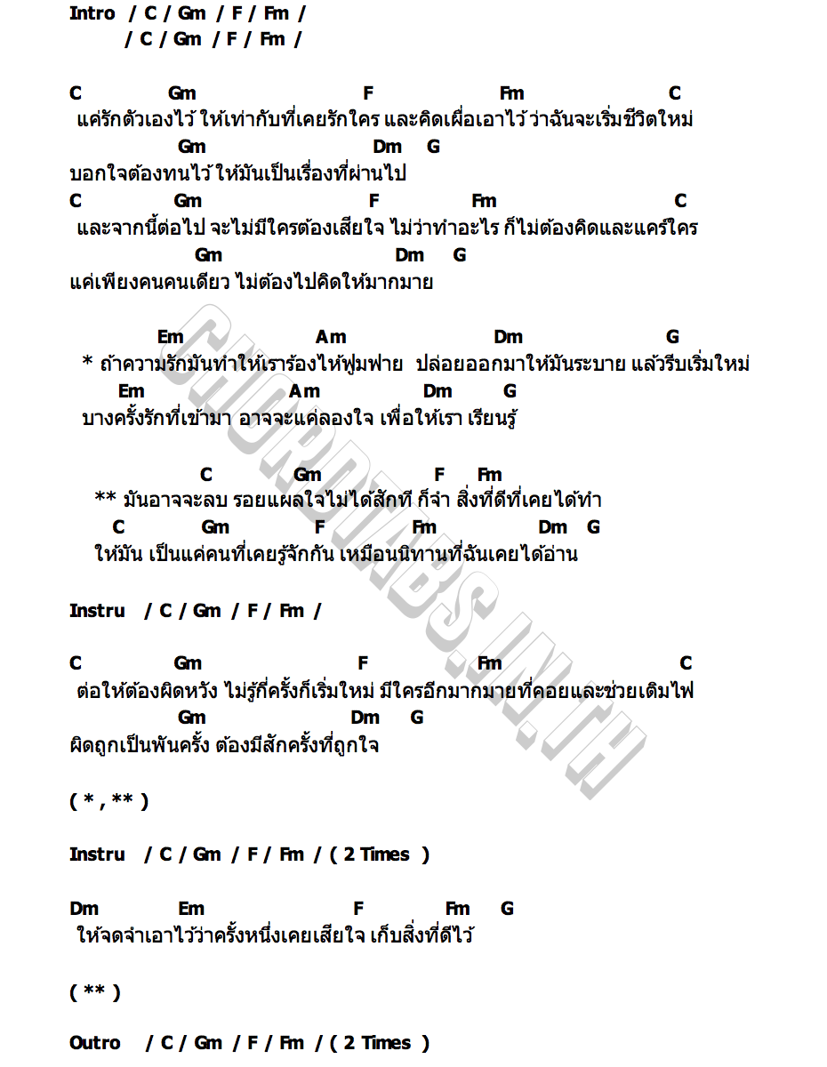 คอร์ด ลบไม่ได้...ให้จำสิ่งที่ดี PURE KANIN