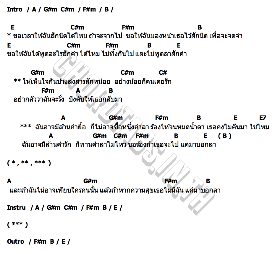 คอร์ด ล้านคำยื้อ เวสป้า (Vespa)
