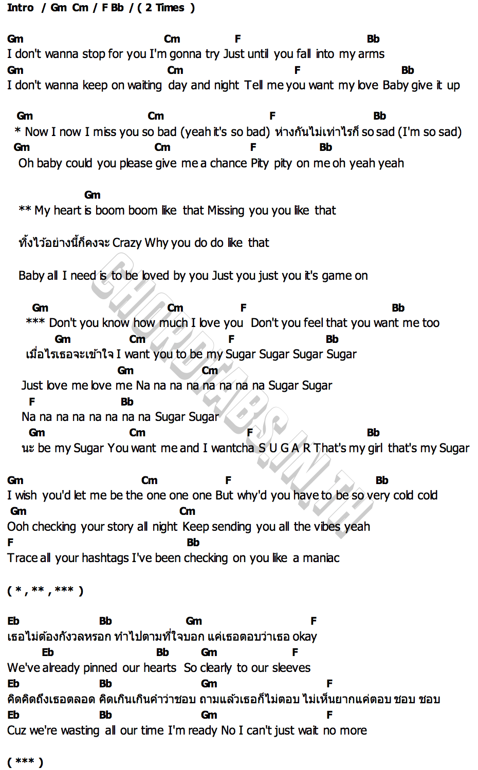 คอร์ด Sugar DVI