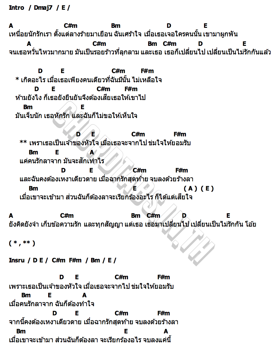 คอร์ด ฉากรักสุดท้าย โซจู โล่