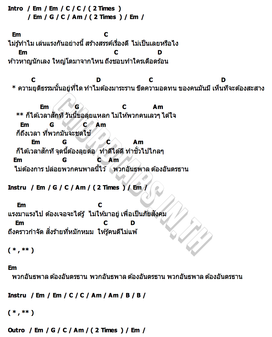คอร์ด ลุยแหลก ภาสกร ทองแสนดี