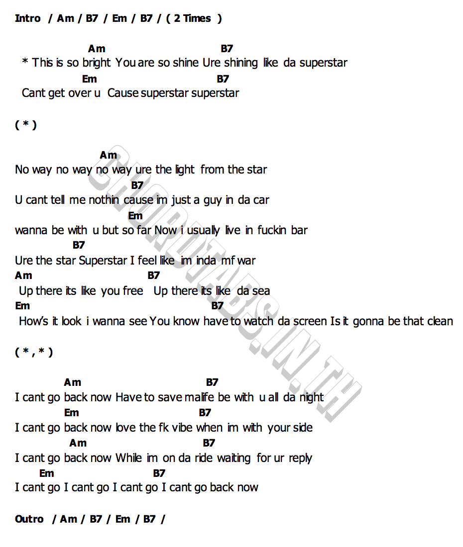 คอร์ด Superstar Taratiwat