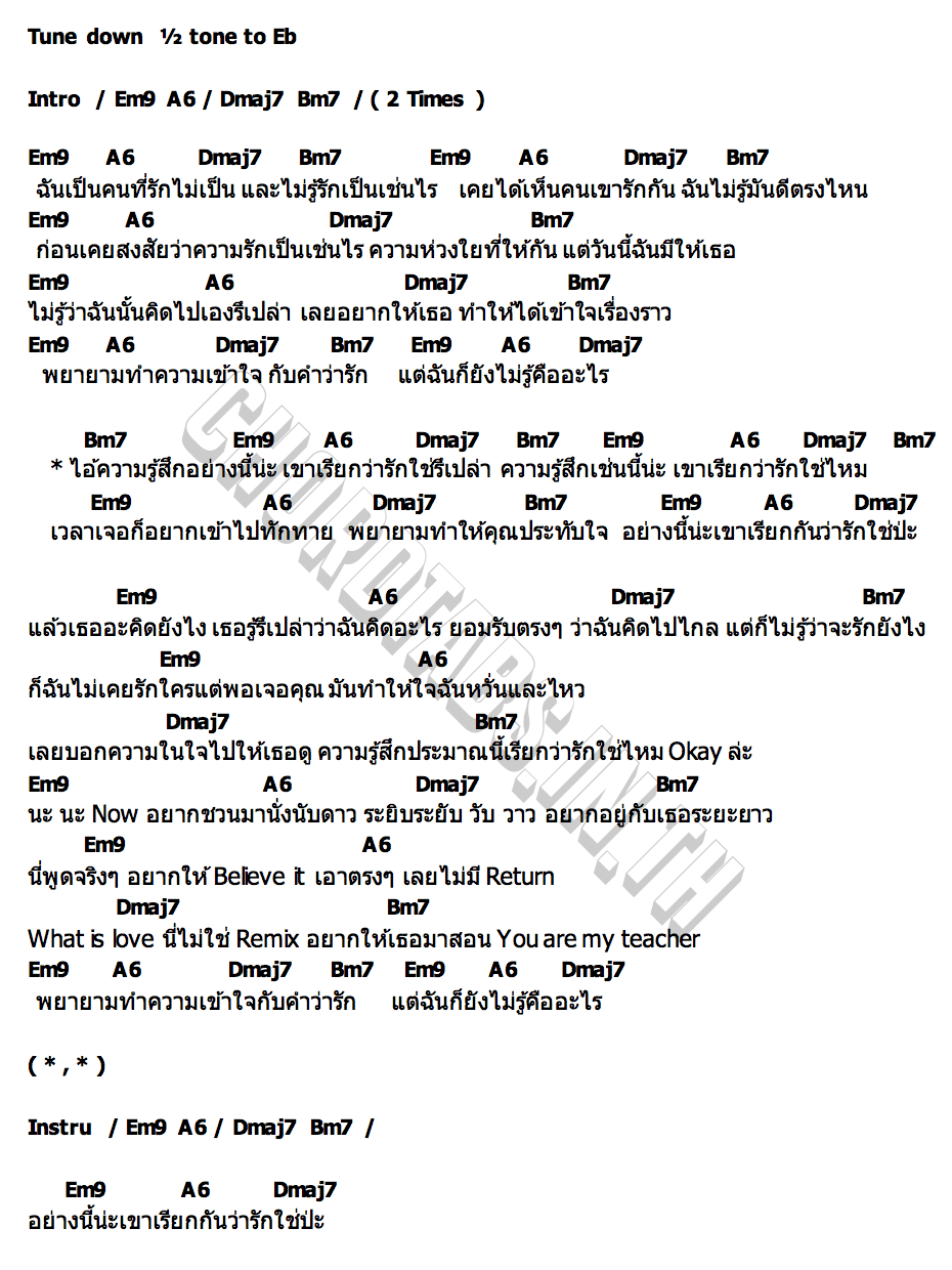 คอร์ด รักใช่ป่าว PADA Venus
