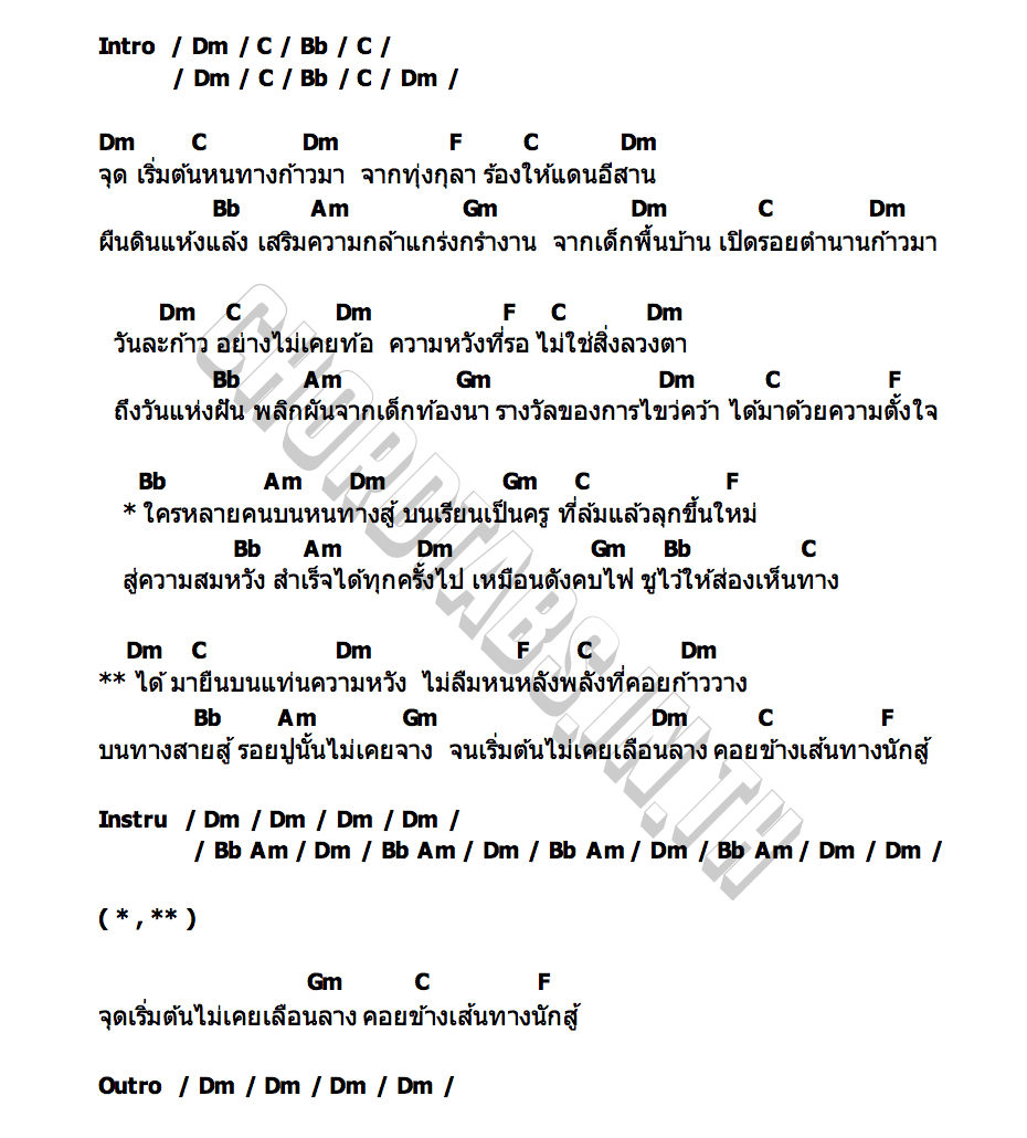 คอร์ด เส้นทางนักสู้ บอส สันติ เกสรจันทร์