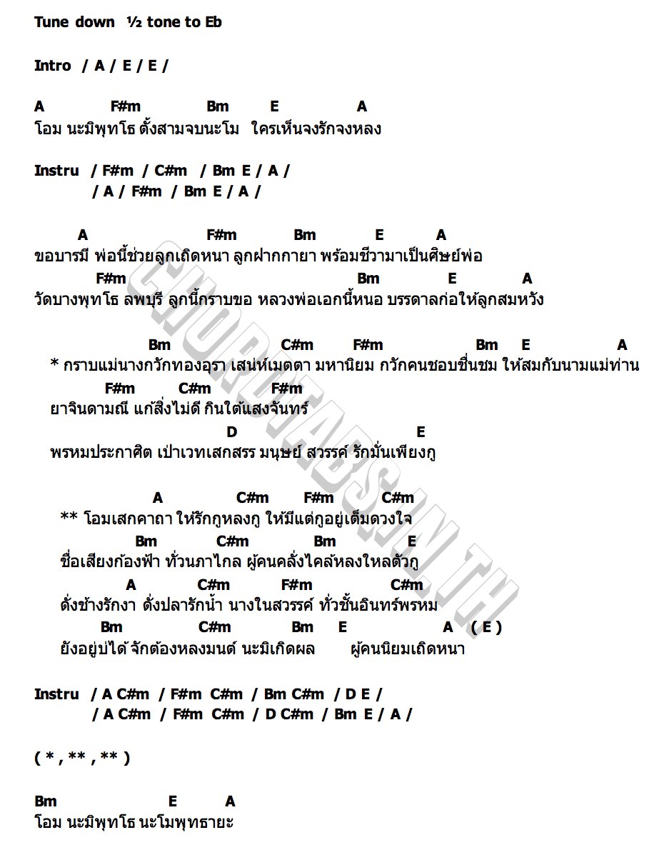 คอร์ด แสงสว่างบางพุทโธ กูล ชีวานนท์