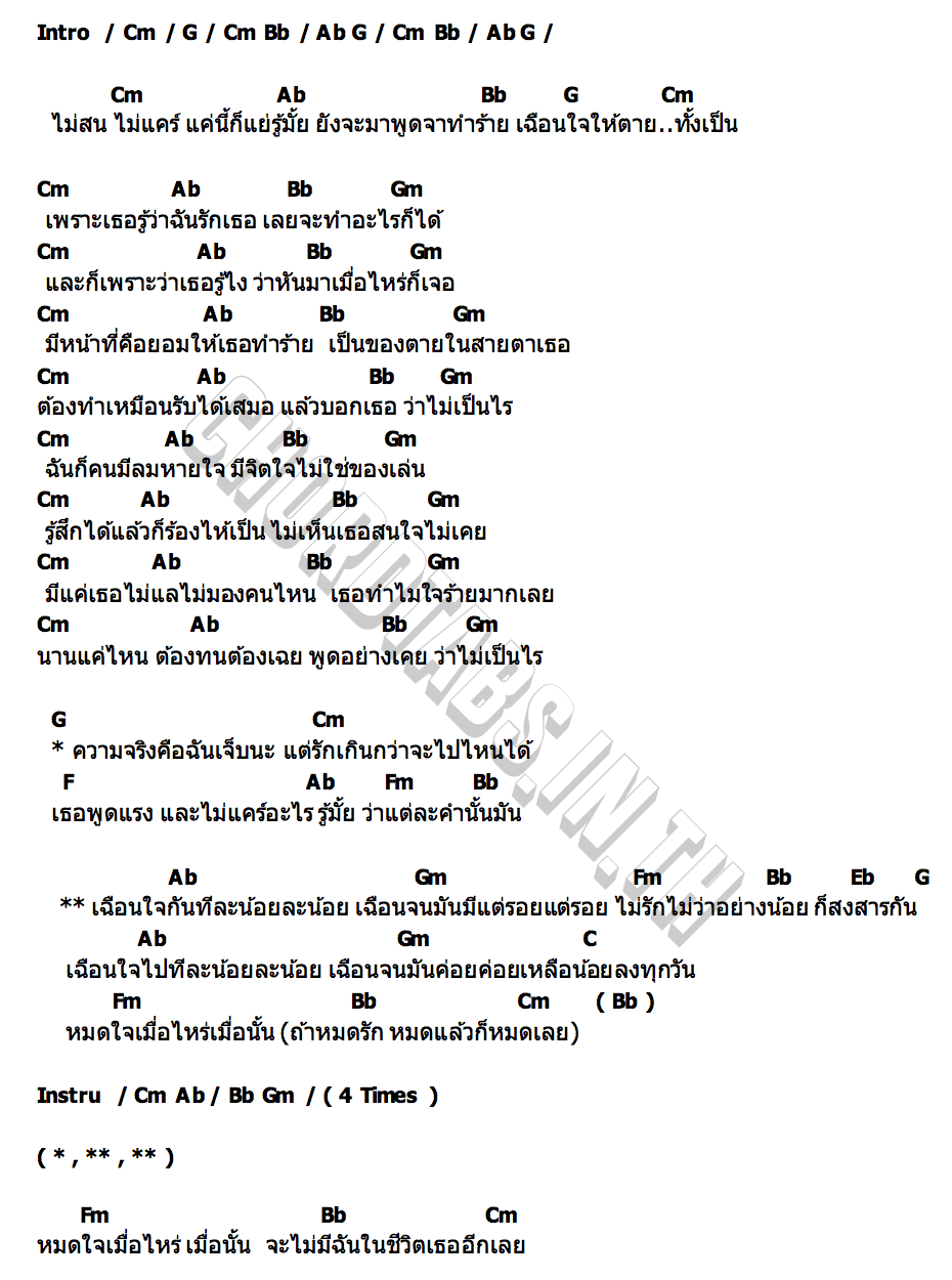 คอร์ด เฉือนใจ NEW COUNTRY